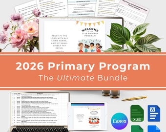 2026 LDS Primary Program Kit Editable Canva Primary Sacrament Meeting Presentation Old Testament Script Speaking Parts Digital Templates