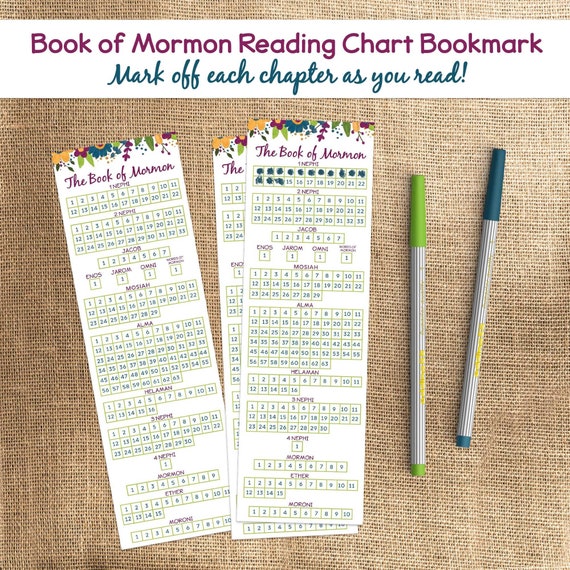 Book Of Mormon Reading Chart Flower