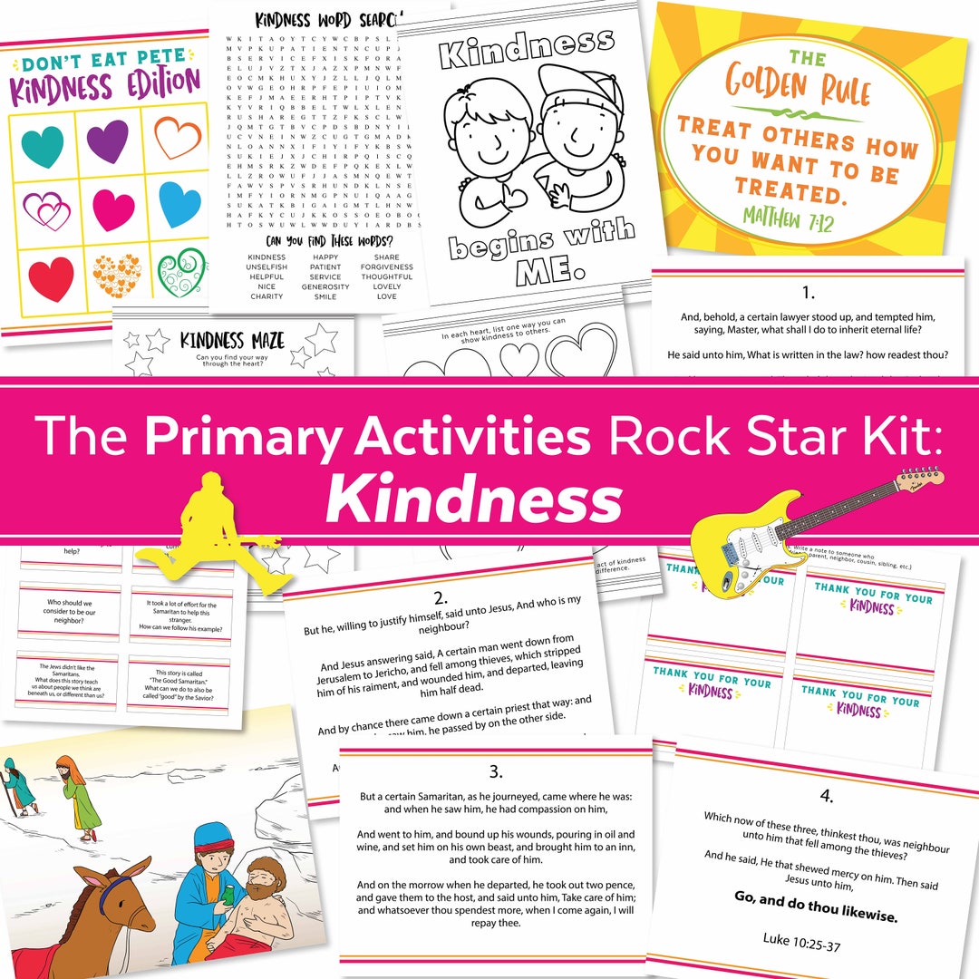 Kindness Primary Activities Kit: LDS Lesson & Games (PDF Download) - Etsy