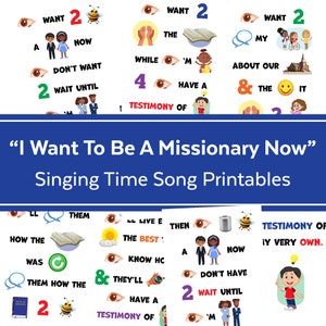 I Want To Be A Missionary Now | Singing Time Flipchart for LDS Primary