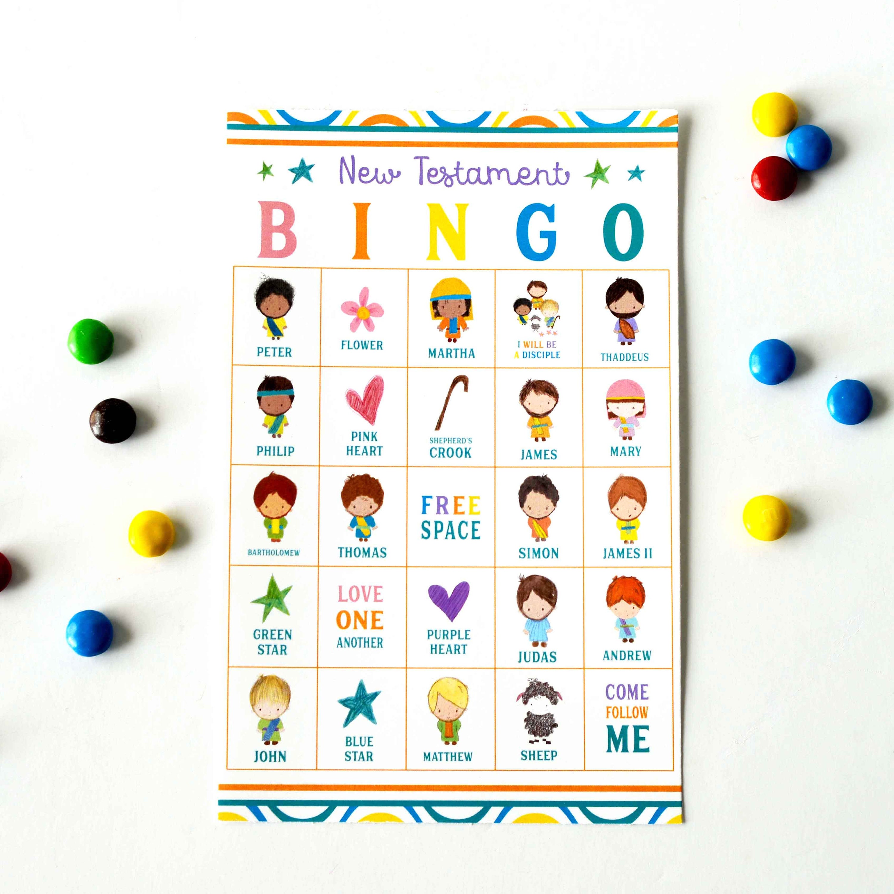 new testament bingo printable game bible game for kids etsy