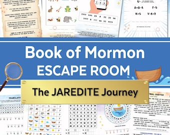 Jaredite Journey Book of Mormon Escape Room: Family DIY Game (Digital Download)