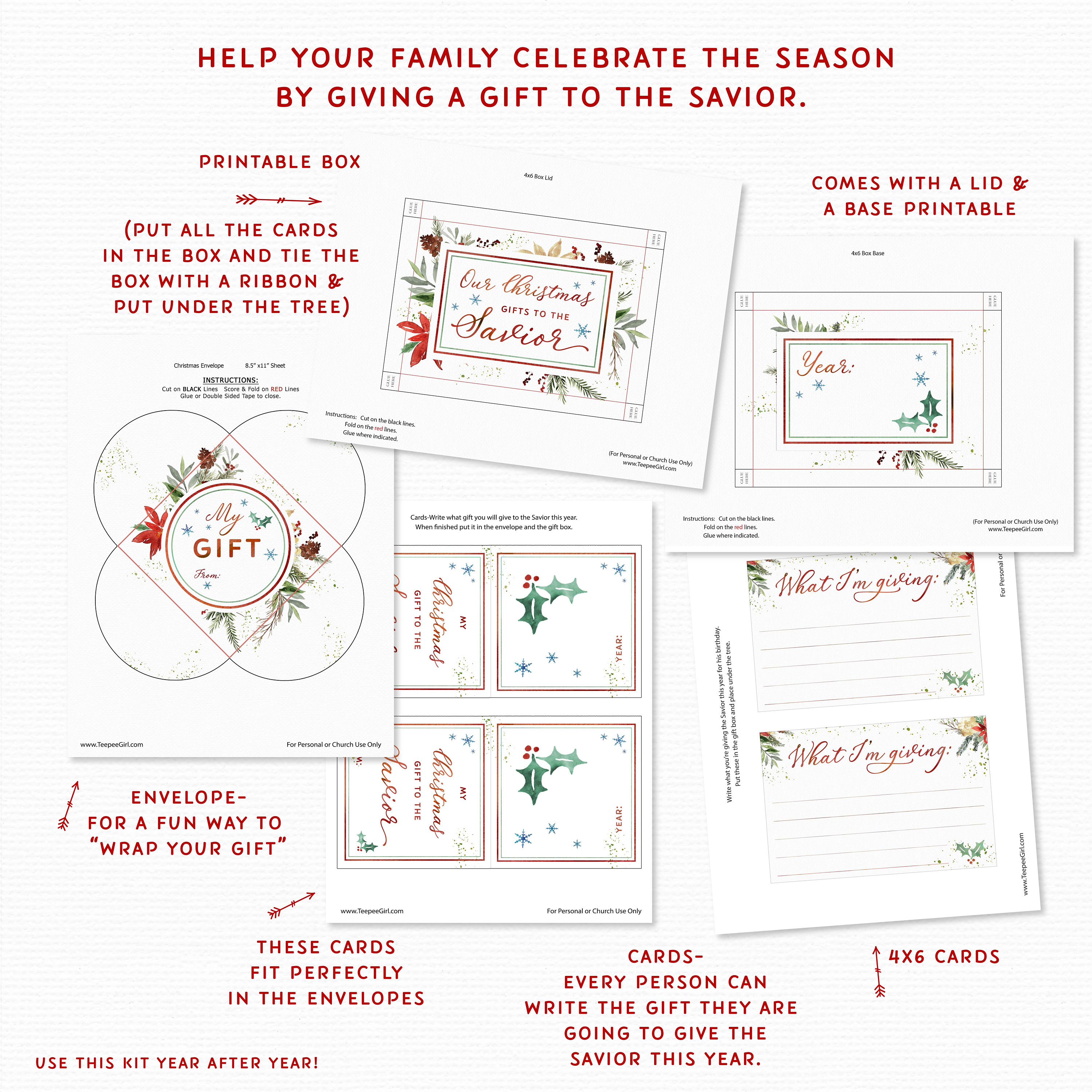 Our Gifts to the Savior Printable Box and Kit - Etsy