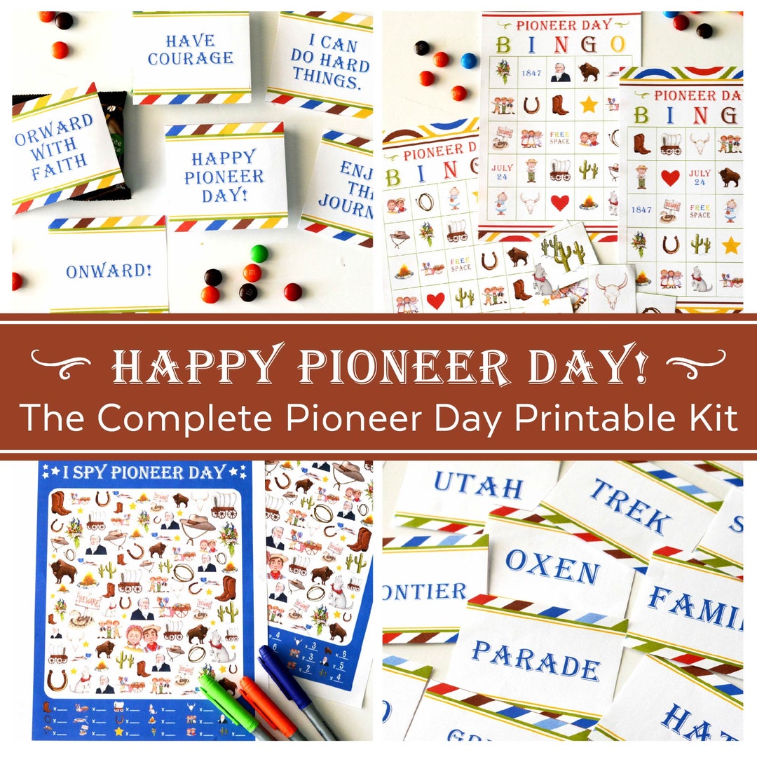 The Complete Pioneer Day Printable Kit | Pioneer Day Games Kit | Pioneer Day BINGO Digital ...