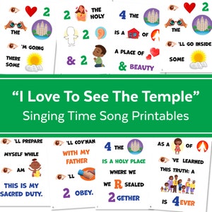 I Love To See The Temple | Singing Time Flipchart for LDS Primary Come, Follow Me