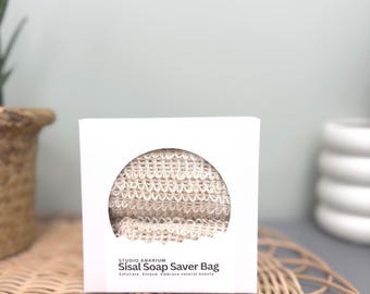 Sisal Soap Saver Bag – Zero Waste Exfoliating Soap Pouch | Plastic-Free & Reusable l soap saver bag