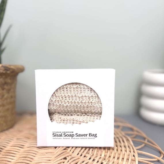 Sisal Soap Saver Bag: Exfoliating Reusable Soap Pouch
