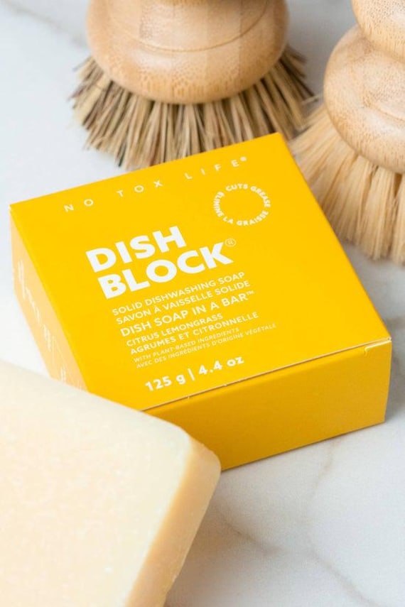 Citrus Lemongrass Solid Dish Soap Bar – Eco-Friendly Kitchen Set