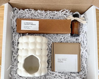 Bubble Ceramic Oil Burner & Wax Warmer: Minimalist Speckled Design