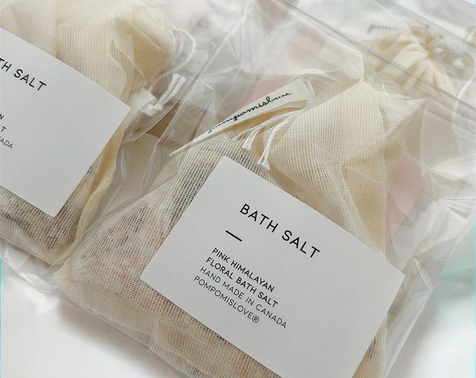Featured listing image: Himalayan Pink Floral Bath Salt – Himalayan Pink Salt Soak | Relaxing Spa Gift Set for Self-Care & Wellness l bath salt