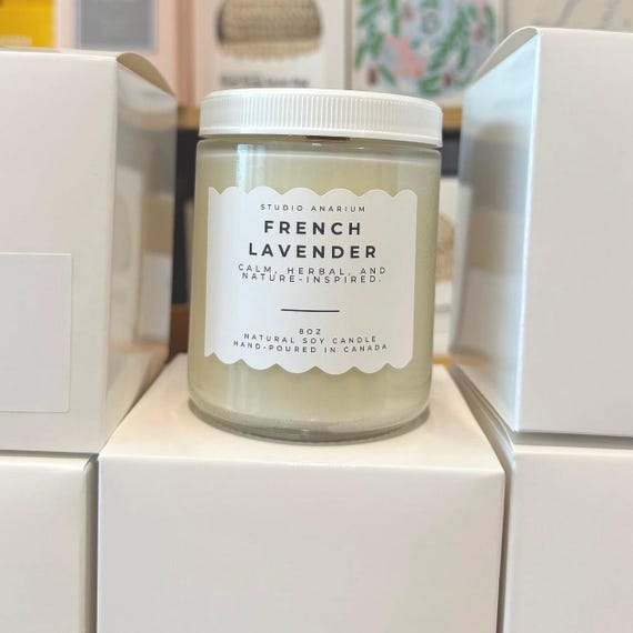 8oz Natural Soy Candle – Handmade Eco-Friendly Candle l Wooden Wick Soy Candle | 8oz Natural Candle | Crackling Wick | Vegan & Non-Toxic