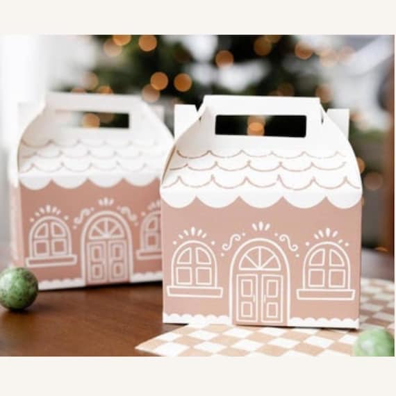 Gingerbread House Gable Treat Boxes