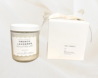 8oz Natural Soy Candle – Handmade Eco-Friendly Candle l  Wooden Wick
