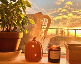 Terracotta Fall Pumpkin Tealight Holder
