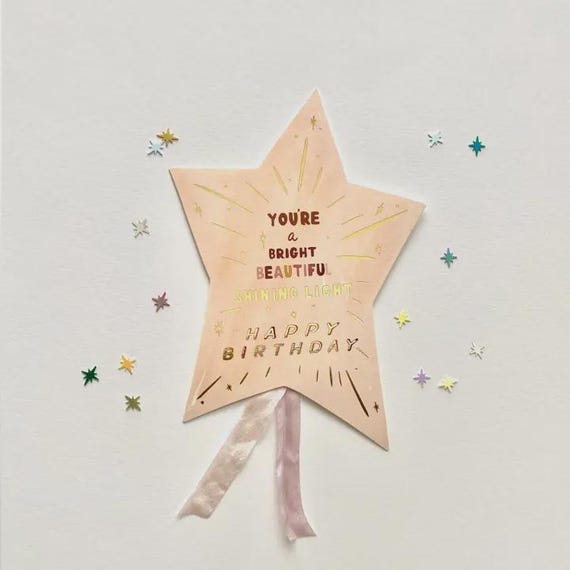 Happy Birthday Card: ‘You Are A Shining Light’ Quote