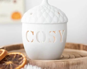 Cosy Autumn Acorn Tealight Candle Holder