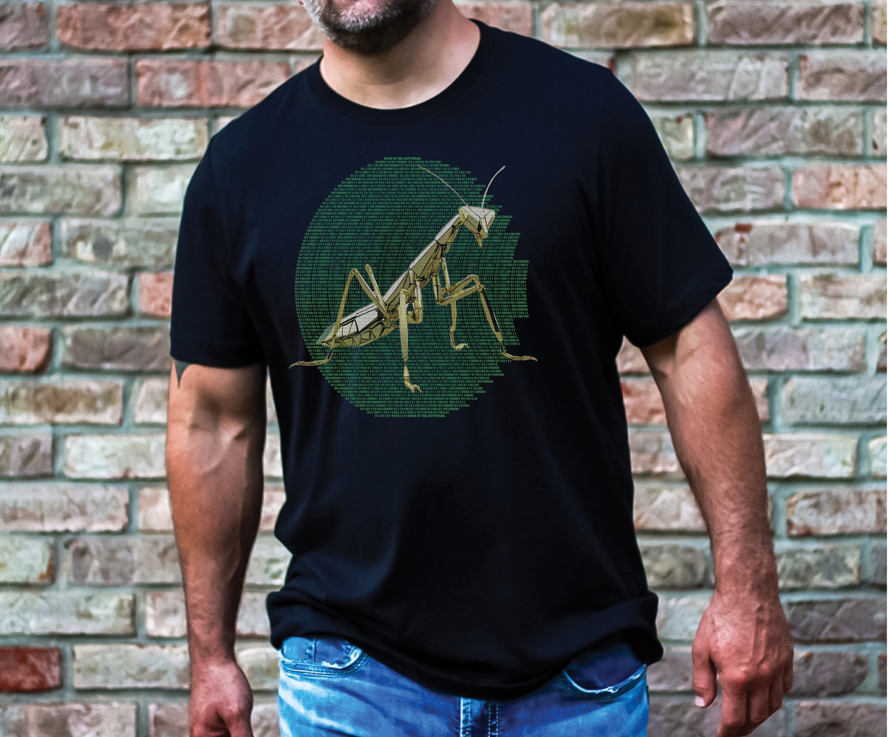 Extra Small (XS) Praying Mantis, Bugs In The Software t-shirt