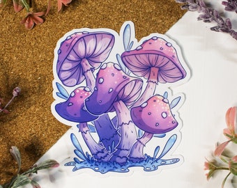 Mushroom Cluster Vinyl Sticker