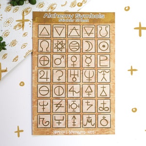 Alchemy Symbols Sticker Sheet