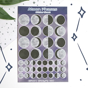Moon Phase Sticker Sheet - Etsy