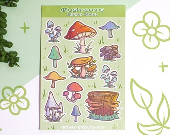 Mushroom Sticker Sheet