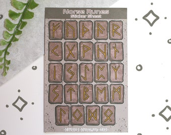 Norse Runes Sticker Sheet