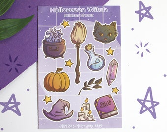 Witchy Halloween Sticker Sheet