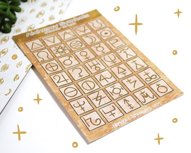 Alchemy Symbols Sticker Sheet - Etsy