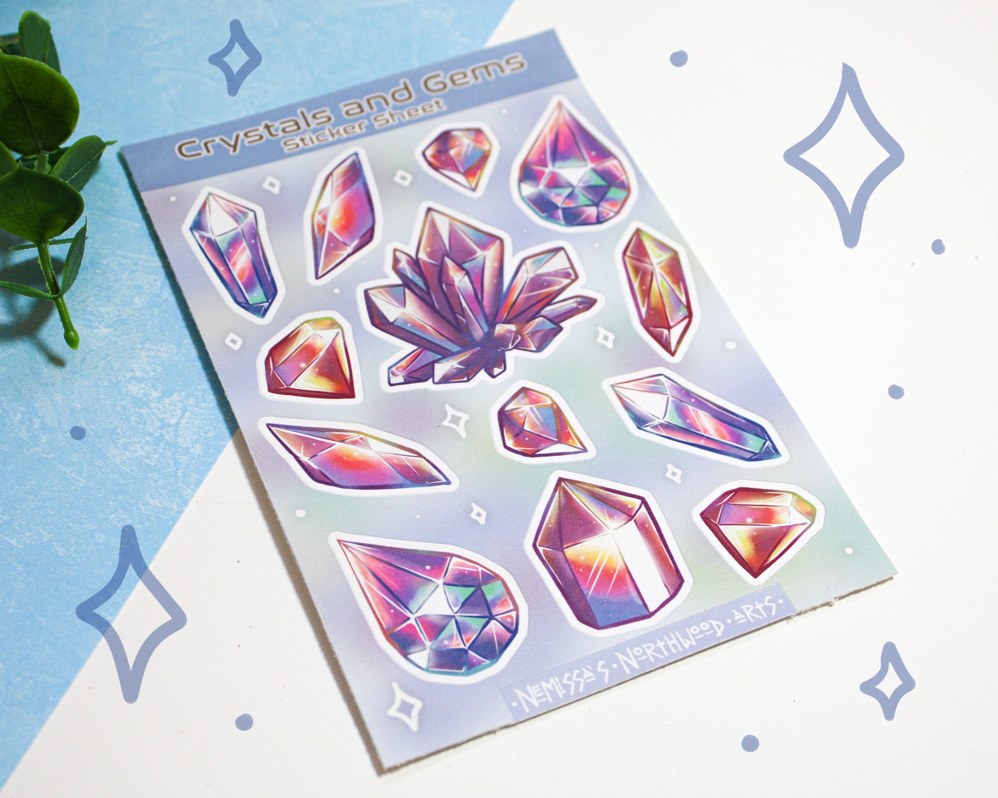 Crystal Sticker Sheet - Etsy