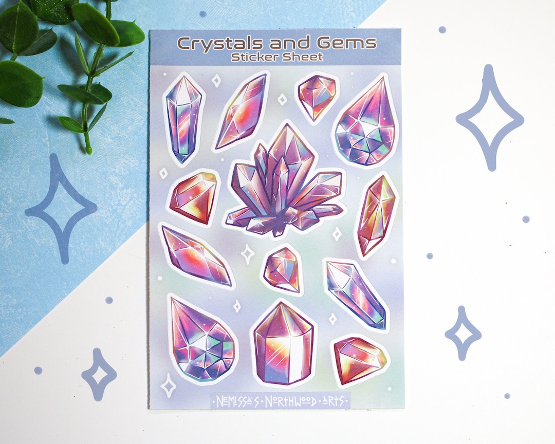 Crystal Sticker Sheet - Etsy