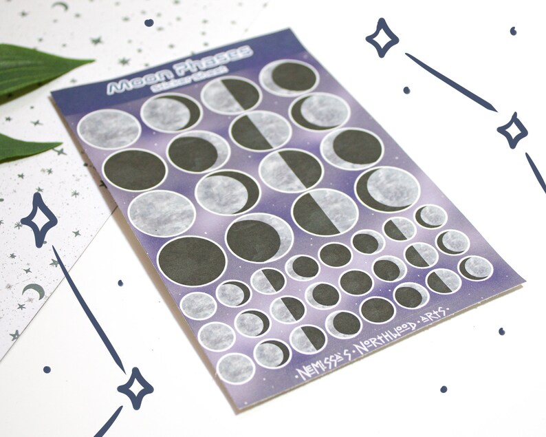 Moon Phase Sticker Sheet - Etsy