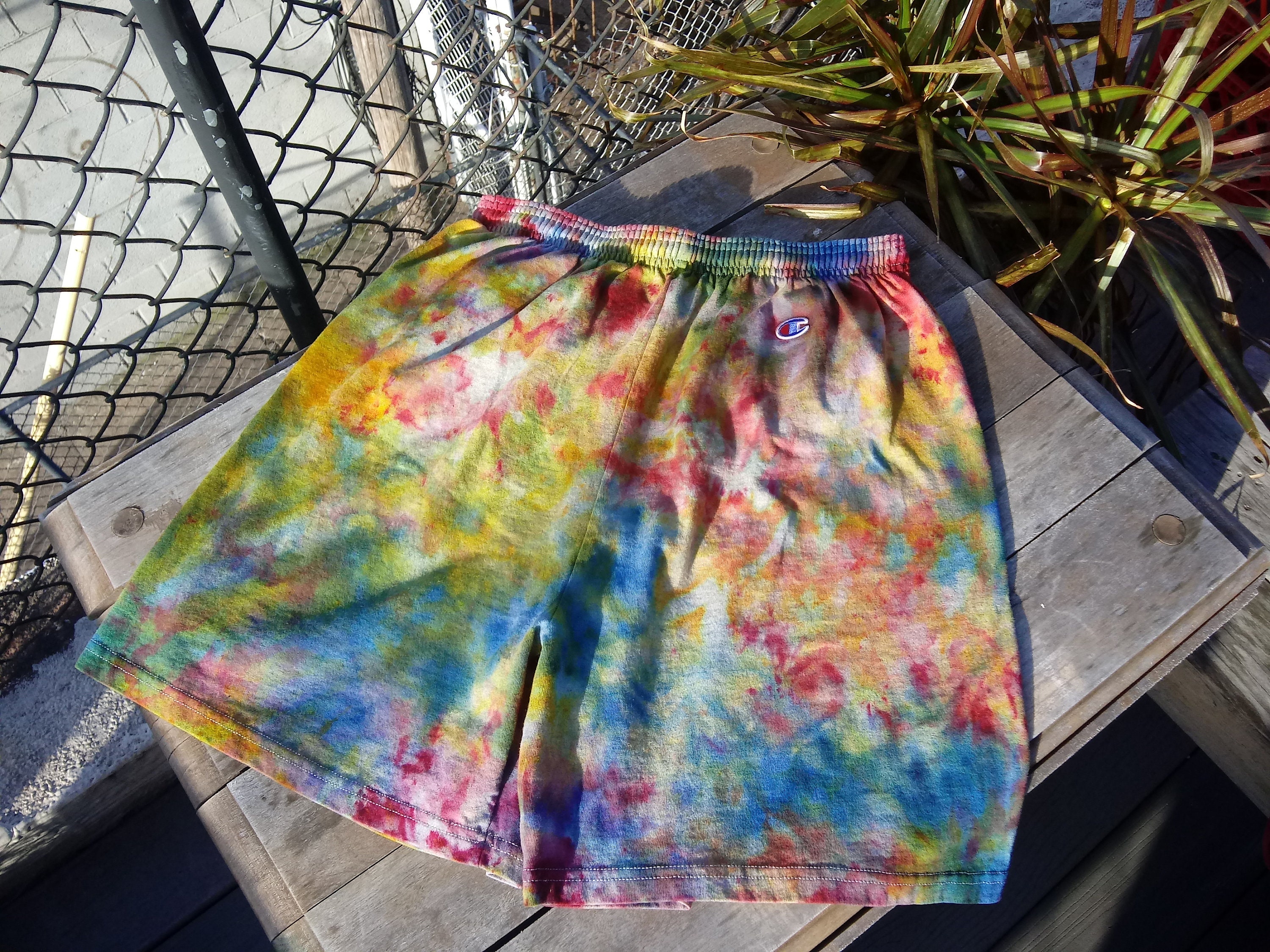 Adult Champion Tie Dye Shorts Medium Etsy