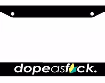 omw2fyb funny dope JDM License Plate Frame WHT FR RED ART