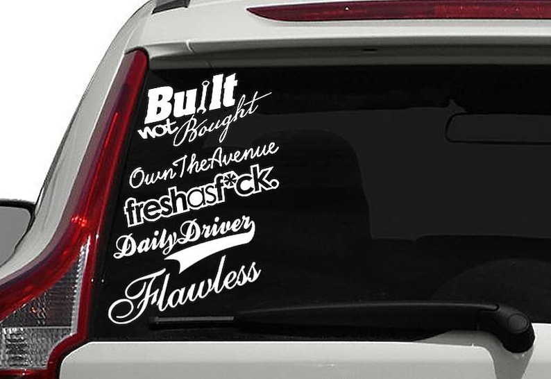 5 GIRL LADY JDM CAR STICKERS DECAL PACK VINYL LOT TUNER EURO BOOST LOW
