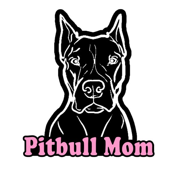 Pitbull Mom I Love My Rescue Dog Black Plastic License Plate Frame