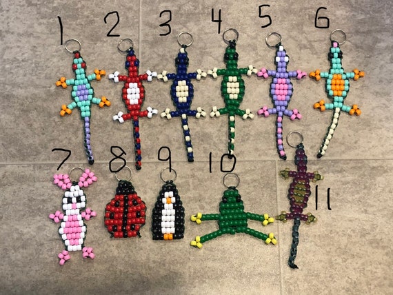 Pony Bead Animal Keychains Handmade by a Creative 7 Year Old - Etsy Pony Bead Animal Keychains Handmade by a Creative 7 Year Old - Etsy