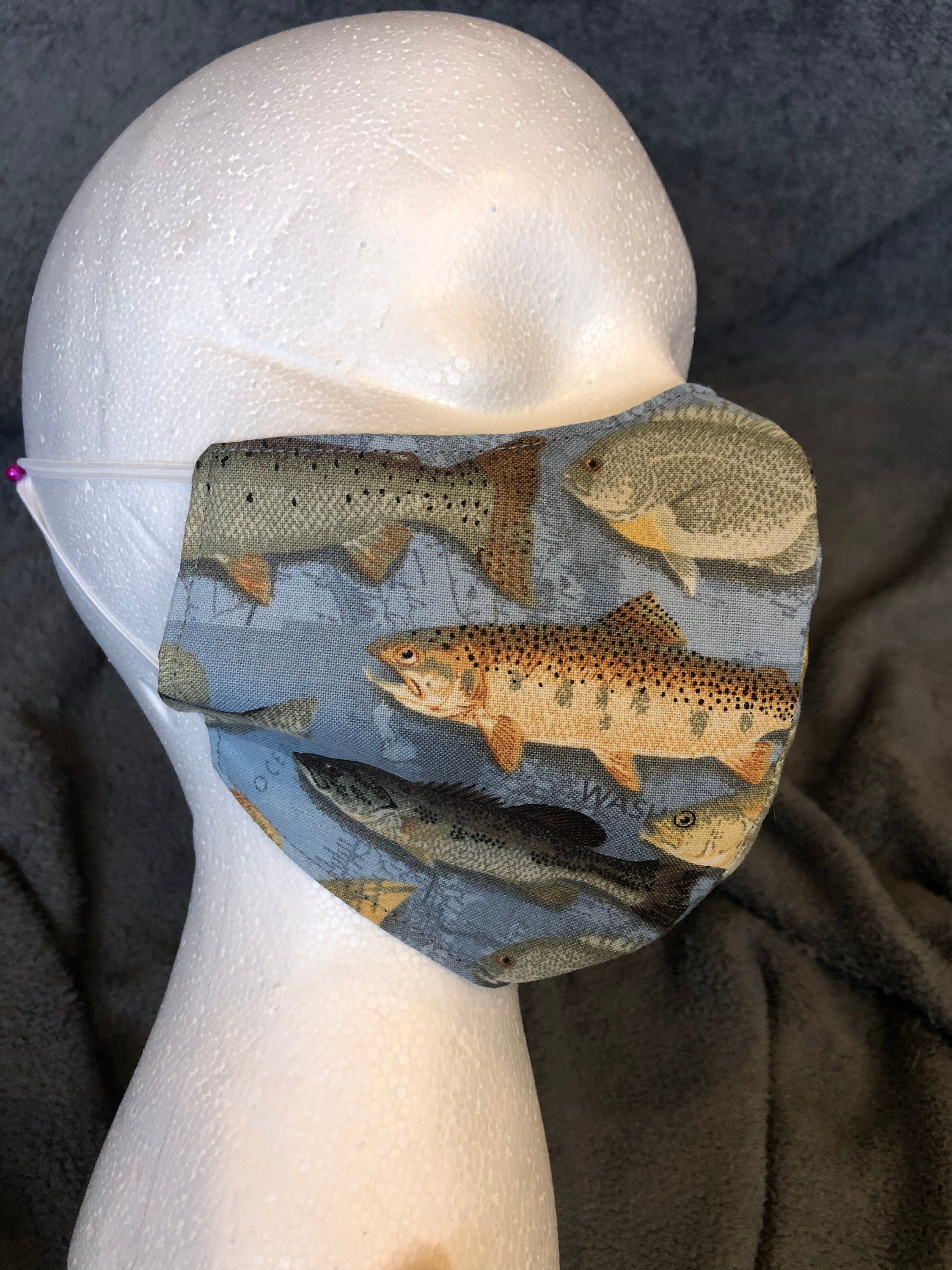 Wildlife fish fitted face masks for the whole family in all Etsy
