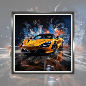 McLaren 720S High-Resolution Digital Artwork, Ready to Print, Instant Download