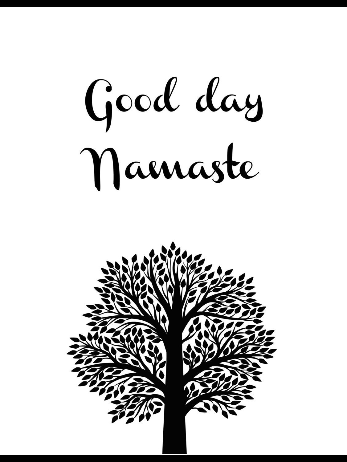 Good Day Namaste Namaste Tree Printable Image - Etsy