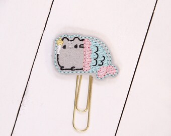 Magical Mermaid Kitty Planner Clip | Planner Accessories, Paperclip Bookmark, Planner Gift