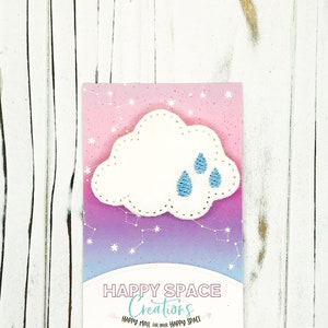 Raindrop Cloud, Rainy Weather Planner Clip Planner Accessories, Paperclip Bookmark, Planner Gift image 1