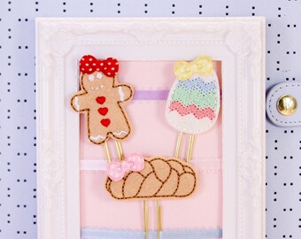 Gingerbread Man Easter Egg Challah Planner Clip, Bookmark, Cookbook Accessory