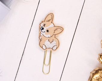 Corgi Spoot Planner Clip | Planner Accessories, Bookmarks, Stationery Gifts