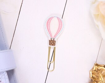 Hot Air Balloon Planner Clip | Planner Accessories, Paperclip Bookmark, Planner Gift