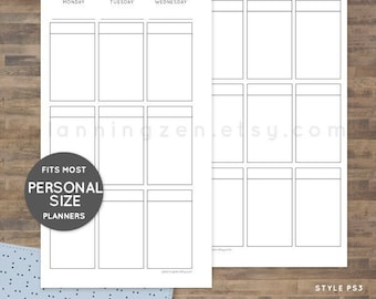 Printable Planner Inserts for Personal Size Planners