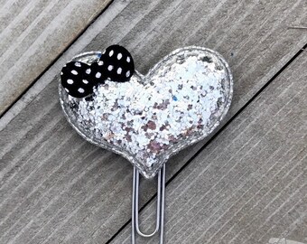 Heart Planner Clip | Planner Accessories, Paperclip Bookmark, Planner Gift