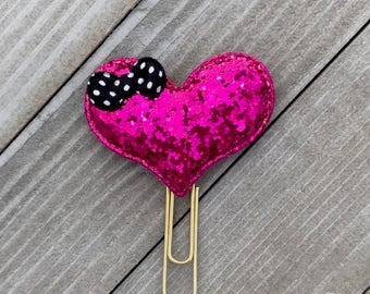 Heart Planner Clip | Planner Accessories, Paperclip Bookmark, Planner Gift