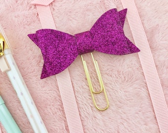 Bow Planner Clip | Planner Accessories, Paperclip Bookmark, Planner Gift