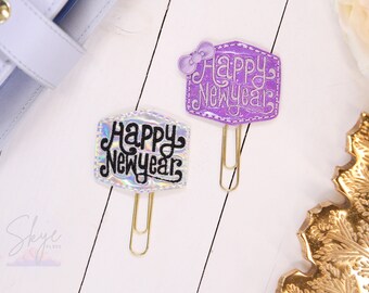 Happy New Year Planner Clip | Planner Accessories, Bookmarks, Stationery Gifts