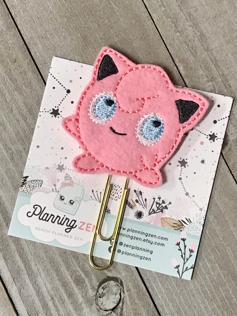 Jiggly Puff Planner Clip Planner Accessories Bookmarks Etsy